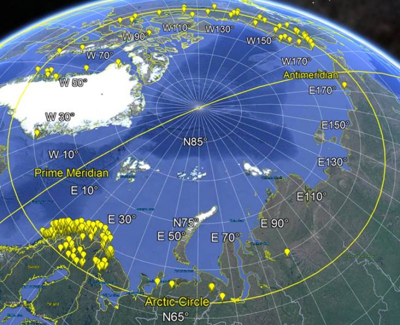 Полярная параллель. Северный Полярный круг на карте России. Северный Полярный круг. Полярный круг на карте. Северный Полярный круг широта.